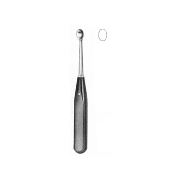 CURETTE VOLKMANN MANCHE PLASTIQUE 17 CM