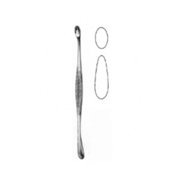 CURETTE DOUBLE VOLKMANN OVALE/ALLONGÉE