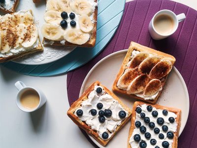 foodiesfeed.com homemade waffles with coffee