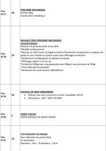 Appel d’offre | Des équipements Médicaux
