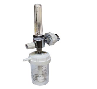 détendeur débitmètre pour bouteille d’oxygène REGflow-15 LPM +prise afnor avec humidificateur CCO complet PP , entrée 12 * 125 F